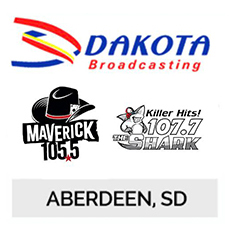 Dakota Broadcasting, Dakot Country 105.5, 107.7 KBAD FM Aberdeen, SD